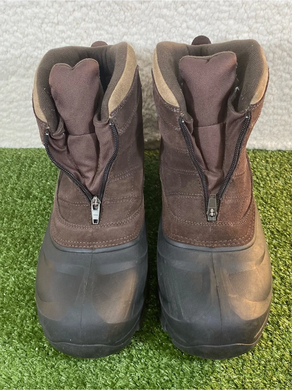 Sorel Cold Mountain Thinsulate Boots Mens Size 13 Brown Zip Duck Waterproof